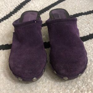 Purple Clogs Slides Miles 7.5M Gianni Bini